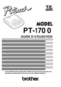 Notice BROTHER P-TOUCH PT-1700 Imprimante d'étiquettes