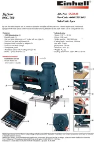 Notice Global PSG 750 Scie