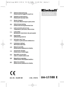 Notice Global BM-G 1100 E Perceuse