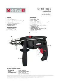 Notice MyTool MT-SB 1000 E Perceuse