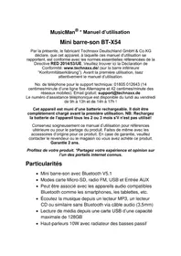 Notice MusicMan BT-X54 Barre de son