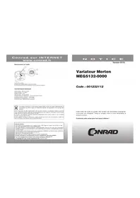 Notice CONRAD MEG5132-0000 Gradateur