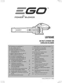 Notice EGO LB7650E Blazer