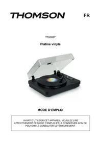 Notice THOMSON TT650BT Skivspelare