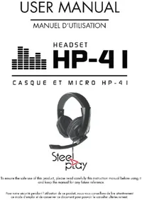Notice Steelplay HP-41 Casque