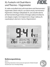 Notice ADE CK 2113 Horloge
