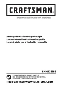Notice Craftsman CMMT25165 Lampe de poche