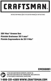 Notice Craftsman CMCGG001 Pistola de pegamento