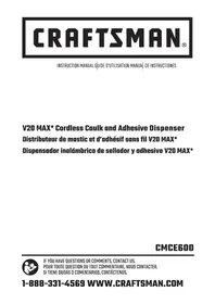 Notice Craftsman CMCE600 Pistola de pegamento