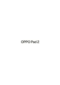 Notice OPPO PAD 2 Tablette