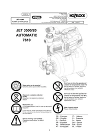 Notice HOZELOCK JET 3500/20 AUTOMATIC 7610 Pompe à eau