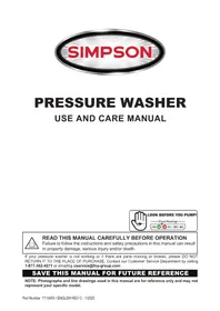 Notice Simpson CM61117 Limpiador de alta presion