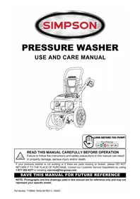 Notice Simpson MEGASHOT MS60809-S Pressure washer