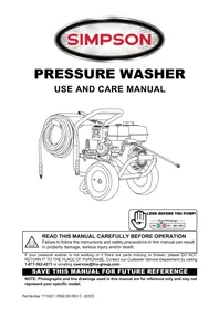 Notice Simpson POWERSHOT PS-60995-S Pressure washer