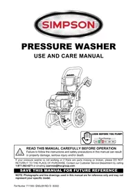 Notice Simpson CM61082-S Limpiador de alta presion
