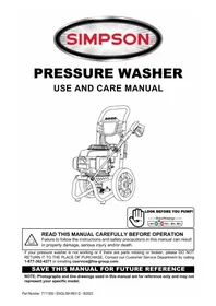 Notice Simpson MEGASHOT MS61039-S Nettoyeur haute pressio