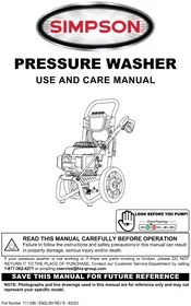 Notice Simpson CM60973 Nettoyeur haute pressio