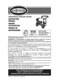 Notice Simpson POWERSHOT PS60924 Limpiador de alta presion