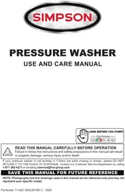 Notice Simpson MEGASHOT MS61124-S Nettoyeur haute pressio