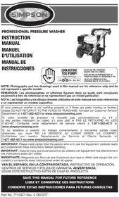 Notice Simpson POWERSHOT PS60925 Nettoyeur haute pression