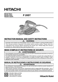Notice HITACHI P20ST Sander