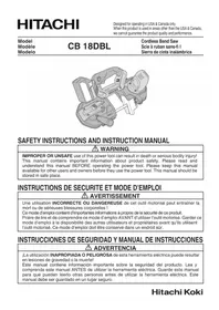 Notice HITACHI CB18DBLP4 Non catégorisé
