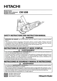 Notice HITACHI CM5SB
