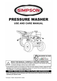 Notice Simpson MEGASHOT MS60850-S Nettoyeur haute pressio