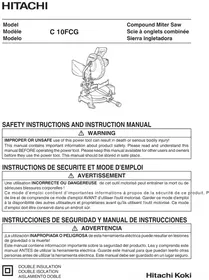 Notice HITACHI C10FCG