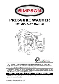 Notice Simpson SUPERPRO SW3625HADS-S Nettoyeur haute pressio