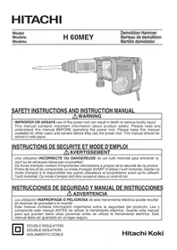Notice HITACHI H60MEY Marteau