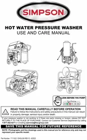 Notice Simpson SUPER BRUTE SB65123 Nettoyeur haute pressio