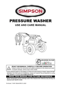Notice Simpson MEGASHOT MS61043-S Nettoyeur haute pressio