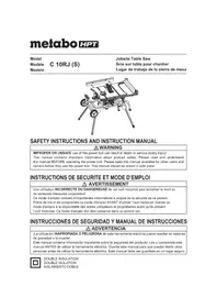 Notice METABO C10RJ Saw