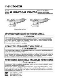 Notice METABO G12BYEQ2 Non catégorisé
