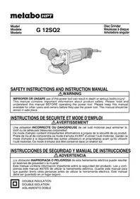 Notice METABO G 12SQ2 Broyeur