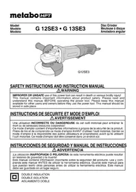 Notice METABO G12SE3Q9 Broyeur