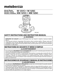 Notice METABO KM12VC Lijadora