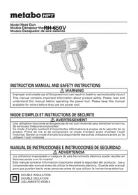 Notice METABO RH650V Lijadora