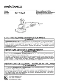 Notice METABO SP18VA Broyeur