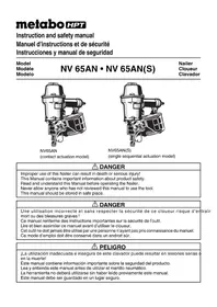 Notice METABO NV65ANS Agrafeuse