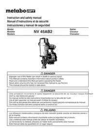 Notice METABO NV45AB2 Agrafeuse