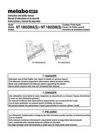 Notice METABO NT1865DMAS Agrafeuse