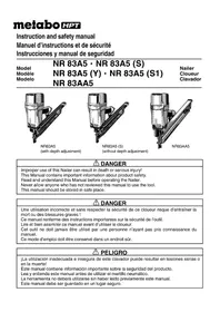 Notice METABO NR83A5Y Agrafeuse