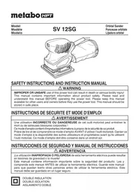 Notice METABO SV12SG Lijadora