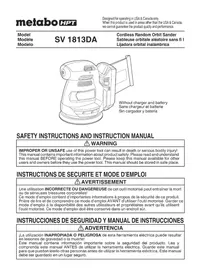 Notice METABO SV 1813DA Lijadora