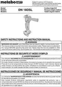 Notice METABO DN 18DSL Drill