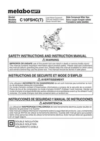 Notice METABO C10FSHCT Saw