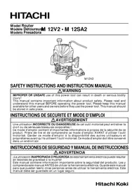 Notice HITACHI M12V2 Sander