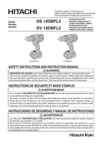 Notice HITACHI DS18DBFL2 Perceuse